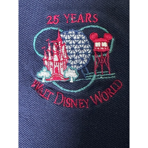 Vintage Walt Disney World‎ Polo Shirt Mens Large 25 Years Anniversary Mickey 90s - Picture 5 of 13